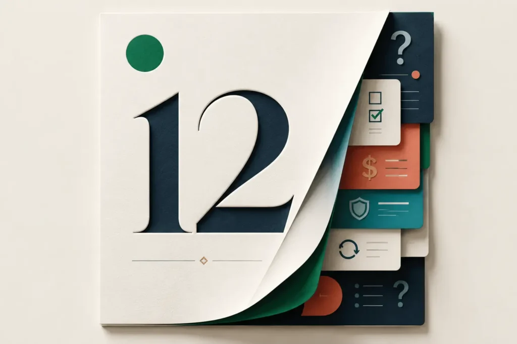 Editorial illustration representing 12 questions to ask a web developer before hiring them in the UK